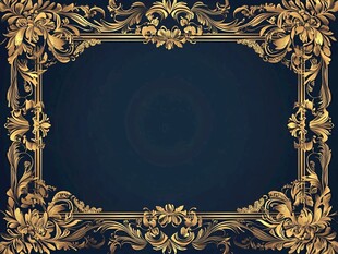 黑金奢华复古花纹装饰框