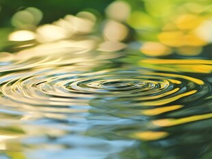 水面涟漪 自然光影之美