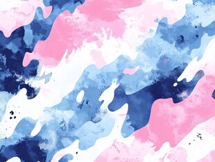 水彩风蓝粉迷彩图案背景