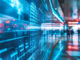 科技走廊的数字光影世界