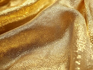 金色光泽织物纹理特写