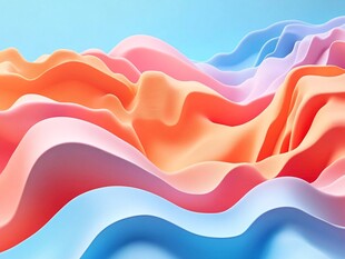 梦幻色彩流体波浪图案