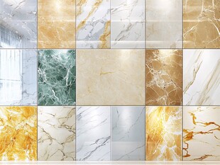 多样大理石瓷砖展示