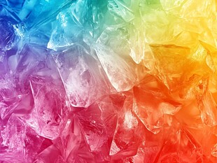 五彩斑斓的碎冰块