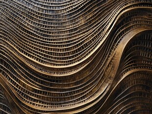 金属波浪纹理艺术图案