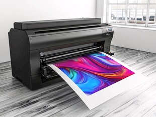 大幅面打印机打印绚丽图案