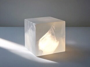 发光透明立方体静物展示