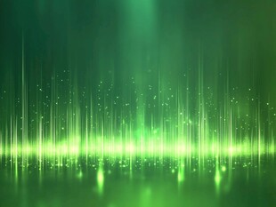 梦幻绿光动感粒子背景