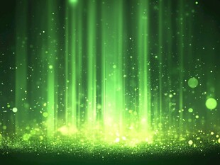 梦幻绿光闪耀背景
