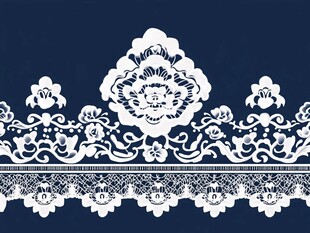 中式典雅花卉蕾丝图案