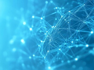 蓝色科技感网络线条背景