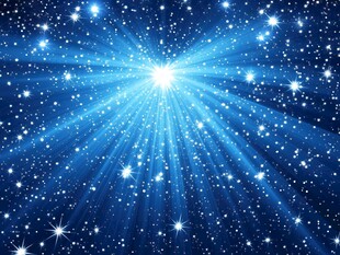 梦幻蓝色星空闪耀光芒