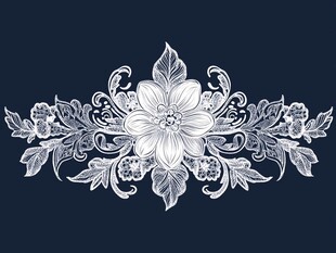 花卉刺绣图案设计