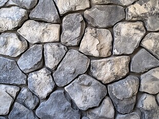 石砌墙面纹理特写