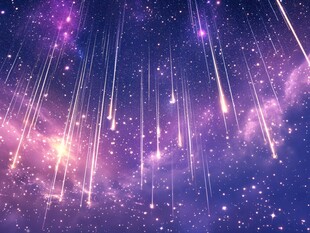 梦幻星空流星雨绚丽场景