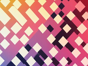 多彩几何方块抽象背景图