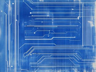 蓝色科技风电路板纹理
