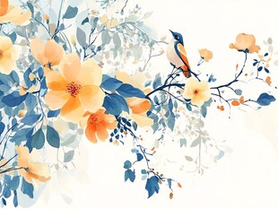 花鸟绘景 清新雅致的自然风