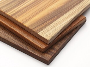 多样实木板材展示