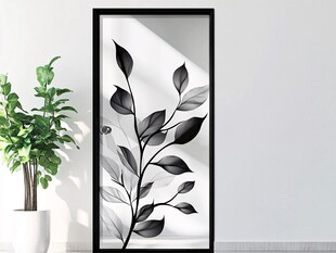 黑白叶饰画 简约室内装饰