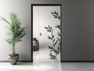 简约门饰搭配绿植室内景