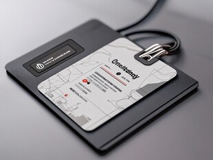 简约风工作证及证件夹展示