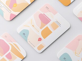 多彩简约风格界面设计图