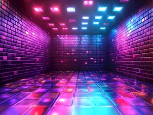 炫彩灯光打造梦幻室内空间