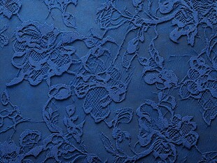 蓝色精美蕾丝花纹图案