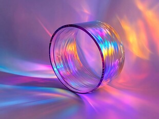 梦幻炫彩透明圆环光影效果