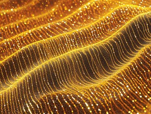 金色波浪纹理闪亮背景图