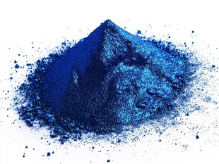 蓝色粉末堆 色彩鲜明纯净