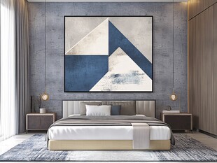 现代简约风卧室艺术挂画