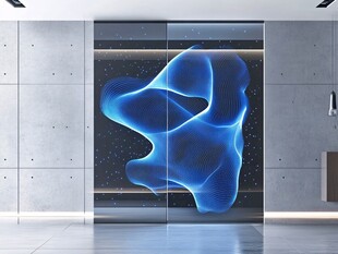 科技感蓝色动态艺术门画面