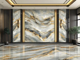 奢华大理石客厅背景墙