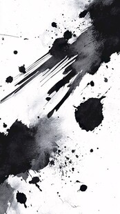 墨韵飞溅抽象水墨背景图
