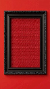 黑框红底 简约艺术画框展示