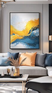 现代客厅的艺术挂画装饰