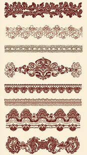 复古精美花纹边框图案集