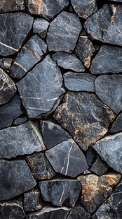 石块拼接的纹理墙面