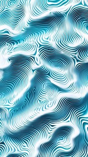 蓝白波浪纹抽象艺术图案