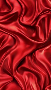 红色绸缎纹理特写