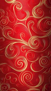 红色金纹华丽背景图案