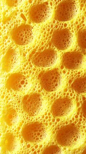 黄色海绵细密孔洞纹理