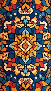 绚丽多彩民族风几何图案