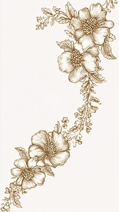 复古花卉藤蔓装饰图案