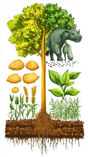 植物与动物的共生图景