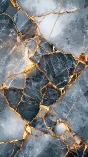 蓝金大理石纹理图案