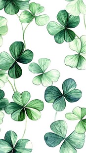 水彩三叶草图案背景