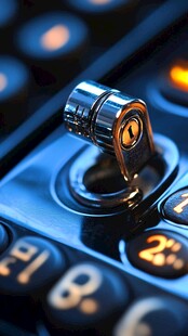 复古手机按键特写